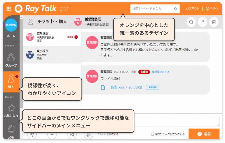 写真：レイトークの画面